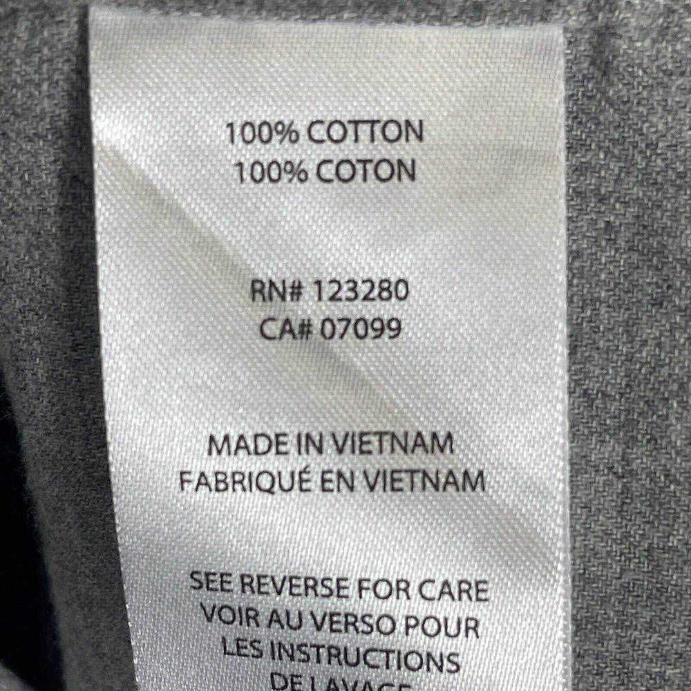 Travis Mathew Mens L Long Sleeve Button Up Shirt Gray 100% Cotton Chest Pocket - Picture 9 of 12